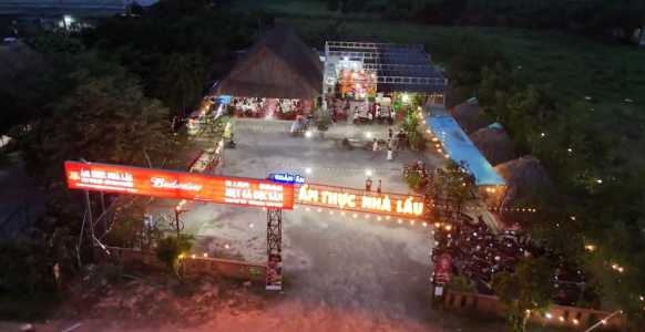 Sang Quán ăn Sân vườn tại chợ Vĩnh Tân