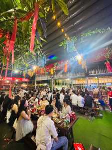 Sang Quán ăn Sân vườn tại chợ Vĩnh Tân