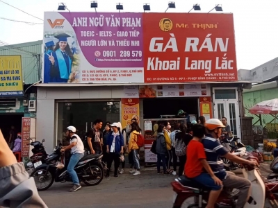 Sang toàn bộ đồ dùng và bản quyền thương hiệu gà rán khoai lang lắc Mr Thịnh