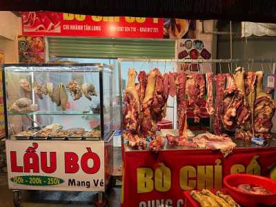 Em cần sang nhượng quán bò tơ lẩu bò mang về tại chợ Tân Long Dĩ An Bình Dương