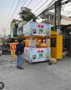 em cần sang 1 quầy sữa tươi chân châu đường đen, trà sữa thương hiệu 2k