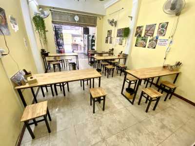 Sang quán ăn Mặt tiền lớn,90m2 NQB, p13,Tân Bình, 9 triệu, đông dân